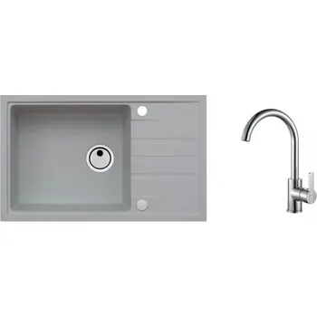 Granitový dřez Alveus SET INTERMEZZO 130/81+BATERIE TONIA Chrom + 5 % sleva v košíku s kódem SLEVA5