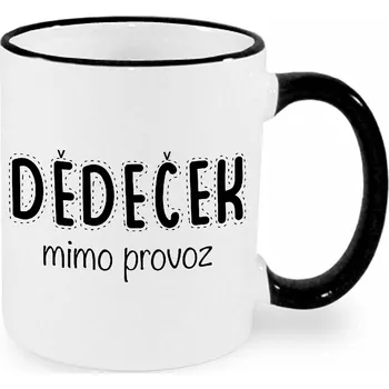 Hrnek - Dědeček mimo provoz Barva: Černá