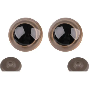 Oči velké s pojistkou 40 mm - béžové