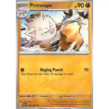 Sběratelská karetní hra Pokémon PAF 046/091 Primeape - Paldean Fates Stav: Near Mint, Verze: REVERSE HOLO