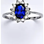 Zlatý prsten - zirkon spinel - T1480 - bílé zlato (Prstýnek se spinelem v bílém zlatě)