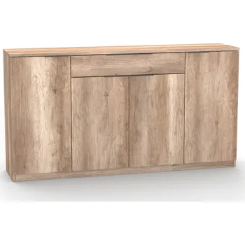 Komoda Komoda VARIO 6 Dekor: Dub kansas, Úchytky: černé úchytky