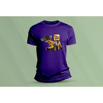 Chlapecké tričko Dětské tričko s potiskem JCB 2 velikost 152 (12-13 let) Purpurová