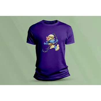 Chlapecké oblečení Dětské bavlněné tričko Šmoulové 4. velikost 140 Purpurová