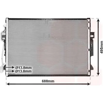 Klimatizace automobilu Kondenzátor, klimatizace VAN WEZEL 30005605