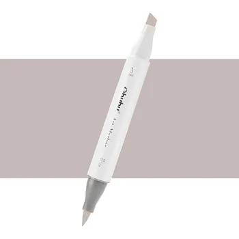Lihová fixa OHUHU oboustranná Brush & Chisel, WG3 Warm Grey 3