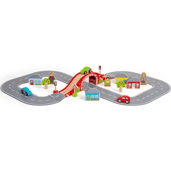 Vláček a vláčkodráha Bigjigs Rail Dřevěná silnice osmička
