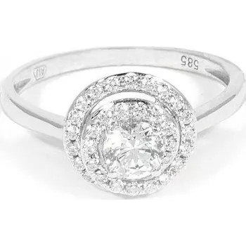 Prsten Prsten se zirkony v kruhu