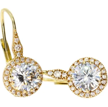 Náušnice Zlatnictví Helios Zlaté náušnice posázené zirkony