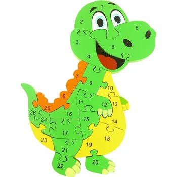Puzzle Dřevěné puzzle Dino (Dřevěná skládačka pro děti od tří let)