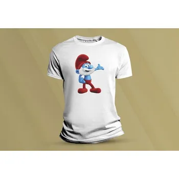 Chlapecké tričko Dětské bavlněné tričko Taťka Šmoula. Bílá velikost S