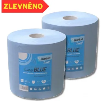 Utěrka papírová MODRÁ - role, 1000 útržků