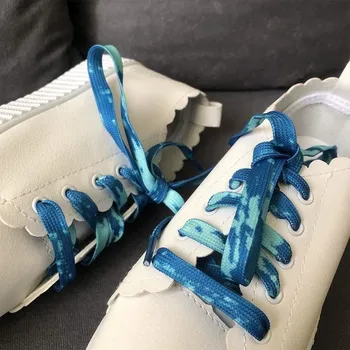 Tkaničky do bot Veselé tkaničky 120 cm - modrá batika