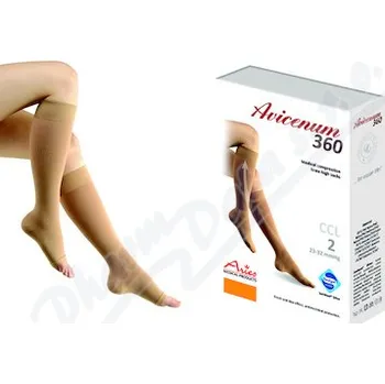 Dámské stahovací prádlo Avicenum 360 Kompresní podkolenky, antimikrob.—otevřená špička, KT II., vel. L
