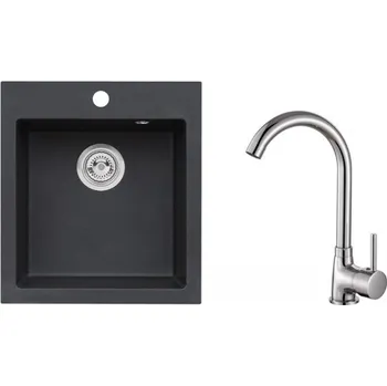 Granitový dřez Alveus SET CORTINA 20 / 91 + KARINA CHROM