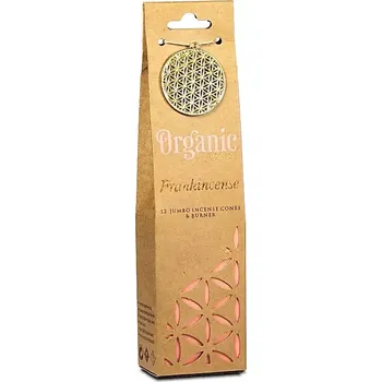 Vonná tyčinka Maxi Vonné kužely - Organic Goodness | Vůně - Kadidlo | 12 ks (Extra velké vonné kužely pro váš nejintenzivnější zážitek. Tyto přírodní, ručně vyráběné vonné kužely vydrží žhnout po dobu 40-45 min., a provoní váš domov opojnou vůní kadidla. Balení obsahuj