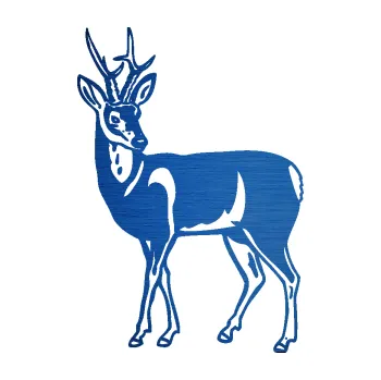 Samolepící dekorace SAMOLEPKA Srnec 005 levá (65 - škrábaný kov modrý) NA AUTO, NÁLEPKA, FÓLIE, POLEP, TUNING, VLASTNÍ TEXT, TISK, AUTOSAMOLEPKY.cz, POLEPY, OBRÁZEK, LOGO, SAMOLEPKY