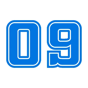 Polep vozidla Startovní číslo 09 typ 5 (11 - modrá oceán) SAMOLEPKA NA AUTO, NÁLEPKA, FÓLIE, POLEP, TUNING, VLASTNÍ TEXT, TISK, AUTOSAMOLEPKY.cz, POLEPY, OBRÁZEK, LOGO, 3D STICKERS