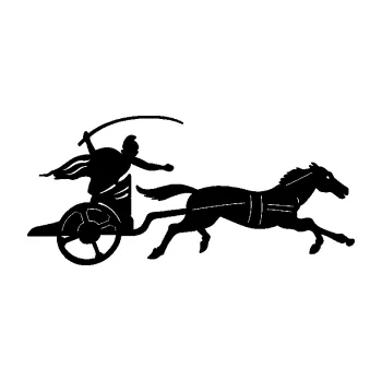 Samolepící dekorace SAMOLEPKA Sparťanský bojovník 001 pravá bojový vůz s koněm (01 - černá) NA AUTO, NÁLEPKA, FÓLIE, POLEP, TUNING, VLASTNÍ TEXT, TISK, AUTOSAMOLEPKY.cz, POLEPY, OBRÁZEK, LOGO, SAMOLEPKY