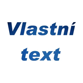 Polep vozidla Vlastní text - Arial Black kurzíva (65 - škrábaný kov modrý) SAMOLEPKA NA AUTO, NÁLEPKA, FÓLIE, POLEP, TUNING, VLASTNÍ TEXT, TISK, AUTOSAMOLEPKY.cz, POLEPY, OBRÁZEK, LOGO, 3D STICKERS