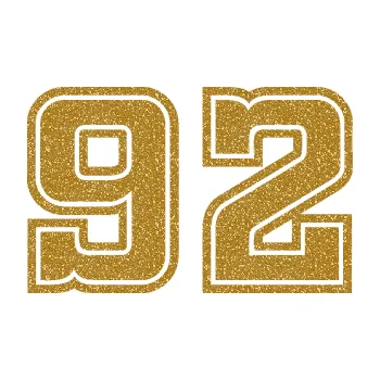 Polep vozidla Startovní číslo 92 typ 5 (92 - Ultra Metalic zlatá) SAMOLEPKA NA AUTO, NÁLEPKA, FÓLIE, POLEP, TUNING, VLASTNÍ TEXT, TISK, AUTOSAMOLEPKY.cz, POLEPY, OBRÁZEK, LOGO, 3D STICKERS