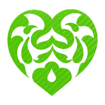 Samolepící dekorace SAMOLEPKA Srdíčko 007 (58 - 3D karbon zelený kawasaki) NA AUTO, NÁLEPKA, FÓLIE, POLEP, TUNING, VLASTNÍ TEXT, TISK, AUTOSAMOLEPKY.cz, POLEPY, OBRÁZEK, LOGO, SAMOLEPKY