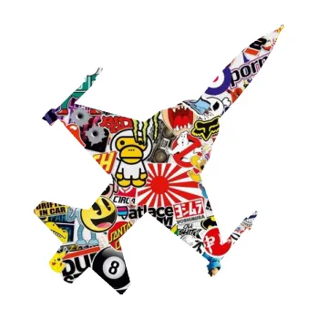 Polep vozidla SAMOLEPKA Stíhací letoun 003 pravá (83 - Sticker bomb) NA AUTO, NÁLEPKA, FÓLIE, POLEP, TUNING, VLASTNÍ TEXT, TISK, AUTOSAMOLEPKY.cz, POLEPY, OBRÁZEK, LOGO, SAMOLEPKY