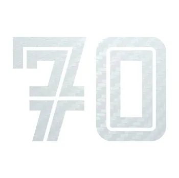 Polep vozidla SAMOLEPKA Startovní číslo 70 typ 7 (51 - 3D karbon bílý) NA AUTO, NÁLEPKA, FÓLIE, POLEP, TUNING, VLASTNÍ TEXT, TISK, AUTOSAMOLEPKY.cz, POLEPY, OBRÁZEK, LOGO, SAMOLEPKY