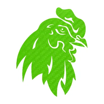 Samolepící dekorace SAMOLEPKA Slepička 001 pravá hlava (58 - 3D karbon zelený kawasaki) NA AUTO, NÁLEPKA, FÓLIE, POLEP, TUNING, VLASTNÍ TEXT, TISK, AUTOSAMOLEPKY.cz, POLEPY, OBRÁZEK, LOGO, SAMOLEPKY