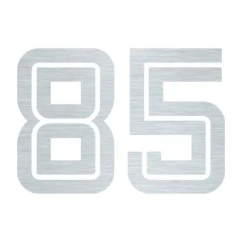 Polep vozidla Startovní číslo 85 typ 7 (61 - škrábaný hliník) SAMOLEPKA NA AUTO, NÁLEPKA, FÓLIE, POLEP, TUNING, VLASTNÍ TEXT, TISK, AUTOSAMOLEPKY.cz, POLEPY, OBRÁZEK, LOGO, 3D STICKERS