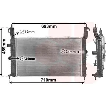 Motor automobilu Chladič, chlazení motoru VAN WEZEL 37002345