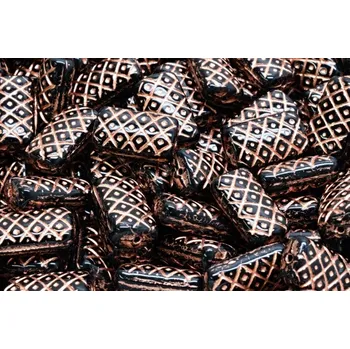 Dětské navlékací korálky Korálky Mřížkovaný polštářek č.2332 (13x7mm)