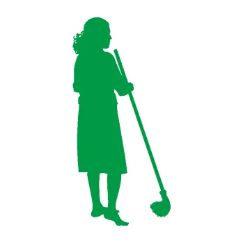 Samolepící dekorace SAMOLEPKA Uklízečka 001 pravá (12 - zelená) NA AUTO, NÁLEPKA, FÓLIE, POLEP, TUNING, VLASTNÍ TEXT, TISK, AUTOSAMOLEPKY.cz, POLEPY, OBRÁZEK, LOGO, SAMOLEPKY