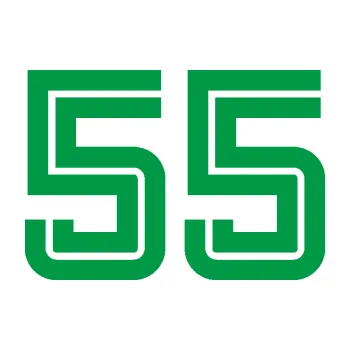 Polep vozidla Startovní číslo 55 typ 7 (12 - zelená) SAMOLEPKA NA AUTO, NÁLEPKA, FÓLIE, POLEP, TUNING, VLASTNÍ TEXT, TISK, AUTOSAMOLEPKY.cz, POLEPY, OBRÁZEK, LOGO, 3D STICKERS