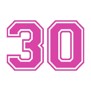 Polep vozidla SAMOLEPKA Startovní číslo 30 typ 4 (16 - růžová) NA AUTO, NÁLEPKA, FÓLIE, POLEP, TUNING, VLASTNÍ TEXT, TISK, AUTOSAMOLEPKY.cz, POLEPY, OBRÁZEK, LOGO, SAMOLEPKY