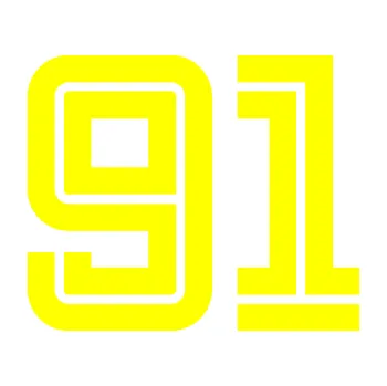 Polep vozidla Startovní číslo 91 typ 7 (05 - žlutá citron) SAMOLEPKA NA AUTO, NÁLEPKA, FÓLIE, POLEP, TUNING, VLASTNÍ TEXT, TISK, AUTOSAMOLEPKY.cz, POLEPY, OBRÁZEK, LOGO, 3D STICKERS