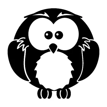 Samolepící dekorace SAMOLEPKA Sova 001 dětský motiv (01 - černá) NA AUTO, NÁLEPKA, FÓLIE, POLEP, TUNING, VLASTNÍ TEXT, TISK, AUTOSAMOLEPKY.cz, POLEPY, OBRÁZEK, LOGO, SAMOLEPKY