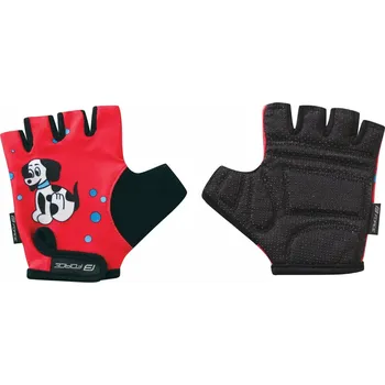 Cyklistické rukavice rukavice FORCE KID dětské, červené-pejsek Velikost: XL