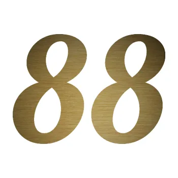 Polep vozidla Startovní číslo 88 typ 3 (64 - škrábaný kov zlatý) SAMOLEPKA NA AUTO, NÁLEPKA, FÓLIE, POLEP, TUNING, VLASTNÍ TEXT, TISK, AUTOSAMOLEPKY.cz, POLEPY, OBRÁZEK, LOGO, 3D STICKERS