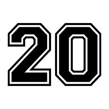 Polep vozidla Startovní číslo 20 typ 4 (01 - černá) SAMOLEPKA NA AUTO, NÁLEPKA, FÓLIE, POLEP, TUNING, VLASTNÍ TEXT, TISK, AUTOSAMOLEPKY.cz, POLEPY, OBRÁZEK, LOGO, 3D STICKERS