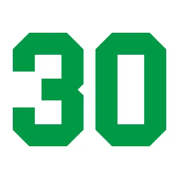 Polep vozidla Startovní číslo 30 (12 - zelená) SAMOLEPKA NA AUTO, NÁLEPKA, FÓLIE, POLEP, TUNING, VLASTNÍ TEXT, TISK, AUTOSAMOLEPKY.cz, POLEPY, OBRÁZEK, LOGO, 3D STICKERS