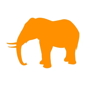 Samolepící dekorace Slon 019 levá (06 - oranžová) SAMOLEPKA NA AUTO, NÁLEPKA, FÓLIE, POLEP, TUNING, VLASTNÍ TEXT, TISK, AUTOSAMOLEPKY.cz, POLEPY, OBRÁZEK, LOGO, 3D STICKERS