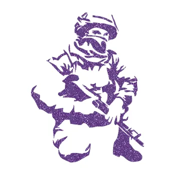 Samolepící dekorace SAMOLEPKA Voják 008 pravá (87 - Ultra Metalic fialová) NA AUTO, NÁLEPKA, FÓLIE, POLEP, TUNING, VLASTNÍ TEXT, TISK, AUTOSAMOLEPKY.cz, POLEPY, OBRÁZEK, LOGO, SAMOLEPKY