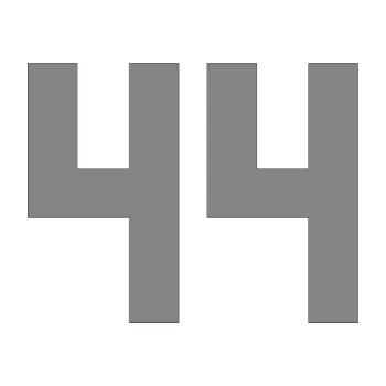 Polep vozidla Startovní číslo 44 (17 - šedá) SAMOLEPKA NA AUTO, NÁLEPKA, FÓLIE, POLEP, TUNING, VLASTNÍ TEXT, TISK, AUTOSAMOLEPKY.cz, POLEPY, OBRÁZEK, LOGO, 3D STICKERS