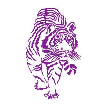 Polep vozidla SAMOLEPKA Tygr 001 pravá (14 - fialová) NA AUTO, NÁLEPKA, FÓLIE, POLEP, TUNING, VLASTNÍ TEXT, TISK, AUTOSAMOLEPKY.cz, POLEPY, OBRÁZEK, LOGO, SAMOLEPKY