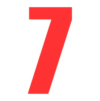 Samolepicí dekorace na vozidlo Startovní číslo 7 typ 2 (02 - světle červená) SAMOLEPKA NA AUTO, NÁLEPKA, FÓLIE, POLEP, TUNING, VLASTNÍ TEXT, TISK, AUTOSAMOLEPKY.cz, POLEPY, OBRÁZEK, LOGO, 3D STICKERS