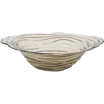 Skleněná mísa Mauro Ferretti Lavas 48x14 cm, olivová