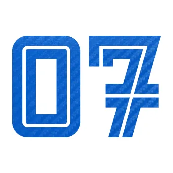 Polep vozidla Startovní číslo 07 typ 7 (57 - 3D karbon modrý) SAMOLEPKA NA AUTO, NÁLEPKA, FÓLIE, POLEP, TUNING, VLASTNÍ TEXT, TISK, AUTOSAMOLEPKY.cz, POLEPY, OBRÁZEK, LOGO, 3D STICKERS