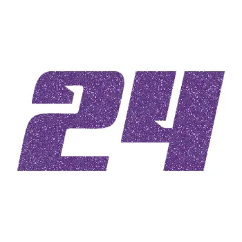 Polep vozidla SAMOLEPKA Startovní číslo 24 typ 6 (87 - Ultra Metalic fialová) NA AUTO, NÁLEPKA, FÓLIE, POLEP, TUNING, VLASTNÍ TEXT, TISK, AUTOSAMOLEPKY.cz, POLEPY, OBRÁZEK, LOGO, SAMOLEPKY