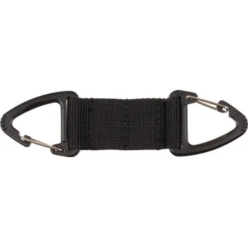Karabinka UNI dvojitá ČERNÁ (Praktická pomůcka vojáka k upevnění nejrůznějších doplňků na výstoj.)